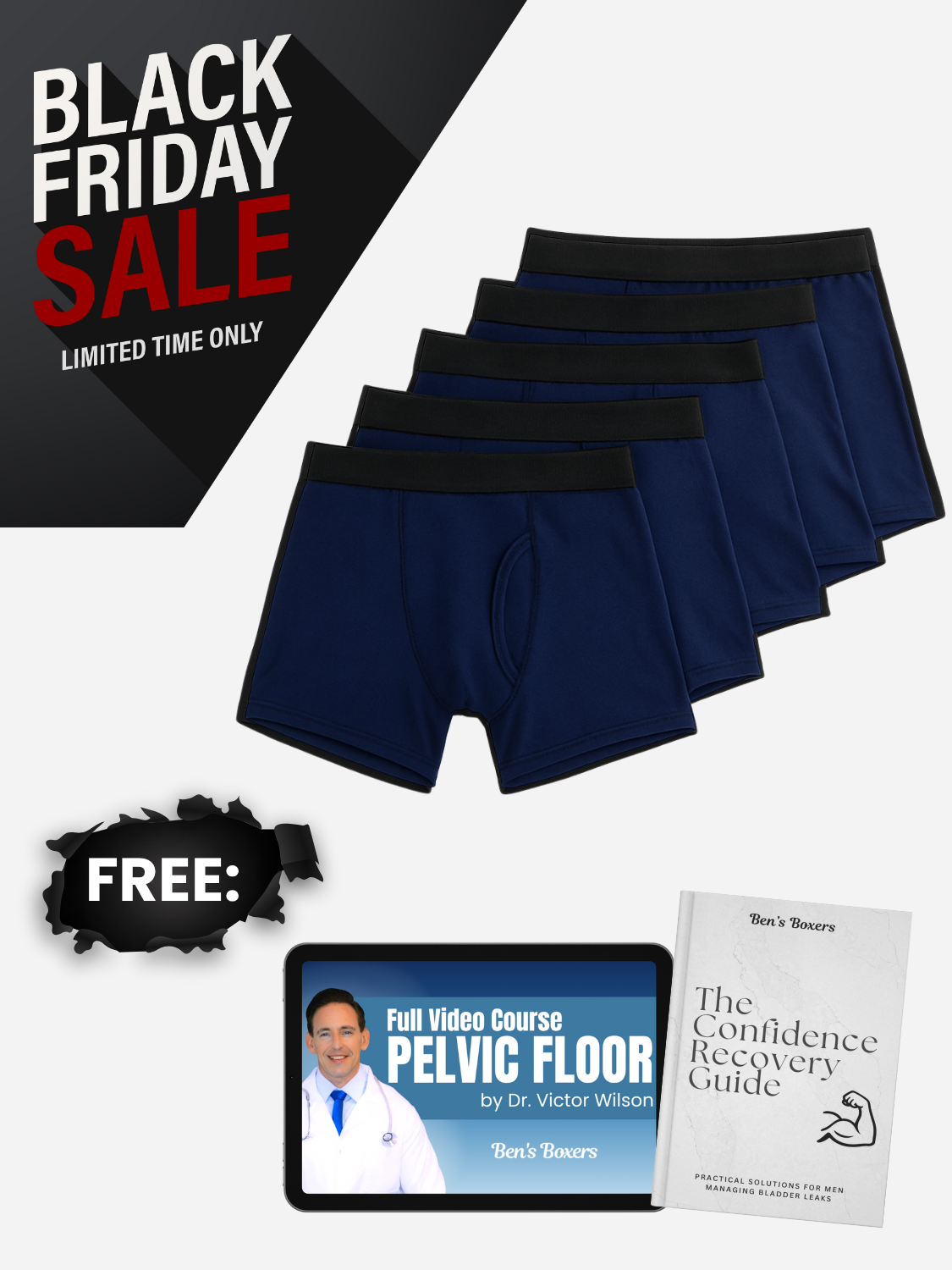 Ben’s Signature Leak-Proof Boxers (3+2 FREE)