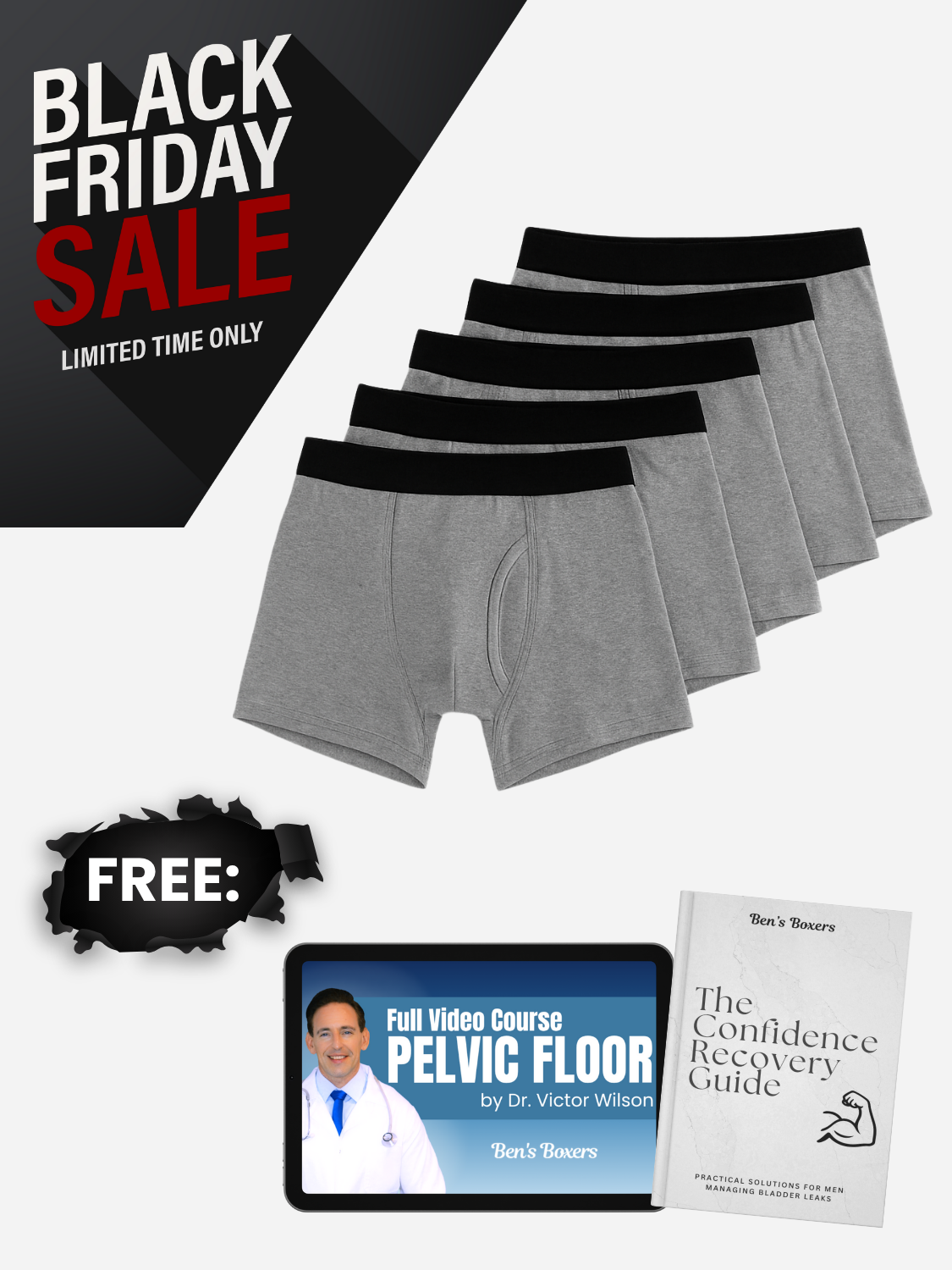Ben’s Signature Leak-Proof Boxers (3+2 FREE)